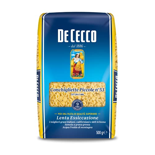 Pasta De Cecco 100% Italienisch Conchigliette Piccole n. 53 Nudeln 500g von De Cecco