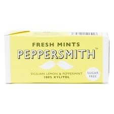 Peppersmith Lemon & Peppermint Fresh Mints mit 100% Xylitol (10 x 25 Minze) von Peppersmith