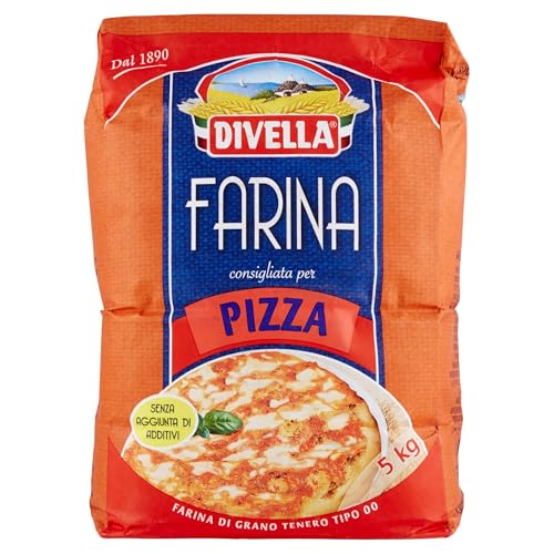 Pizza Mehl DIVELLA - Weizenmehl- 5 kg Beutel - Farina di Grano Tenero Tipo 00