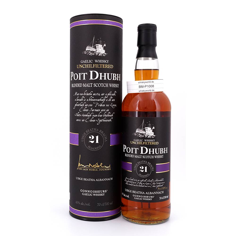 Poit Dhubh 21 Jahre 0,70 L/ 43.0% vol Poit Dhubh 21 Jahre 0,70 L/ 43.0% vol