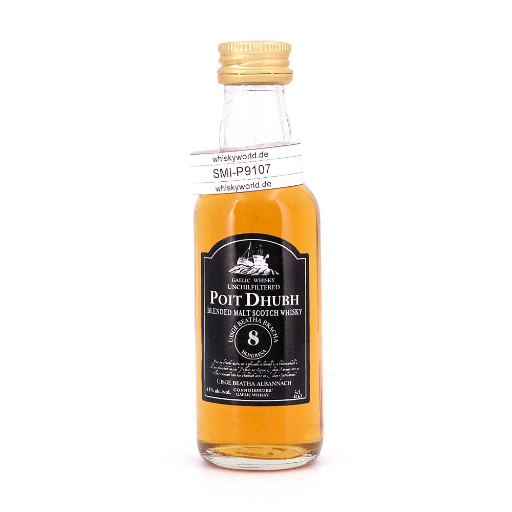 Poit Dhubh 8 Jahre Miniatur Gaelic Whisky 0,050 L/ 43.0% vol Poit Dhubh 8 Jahre Miniatur Gaelic Whisky 0,050 L/ 43.0% vol