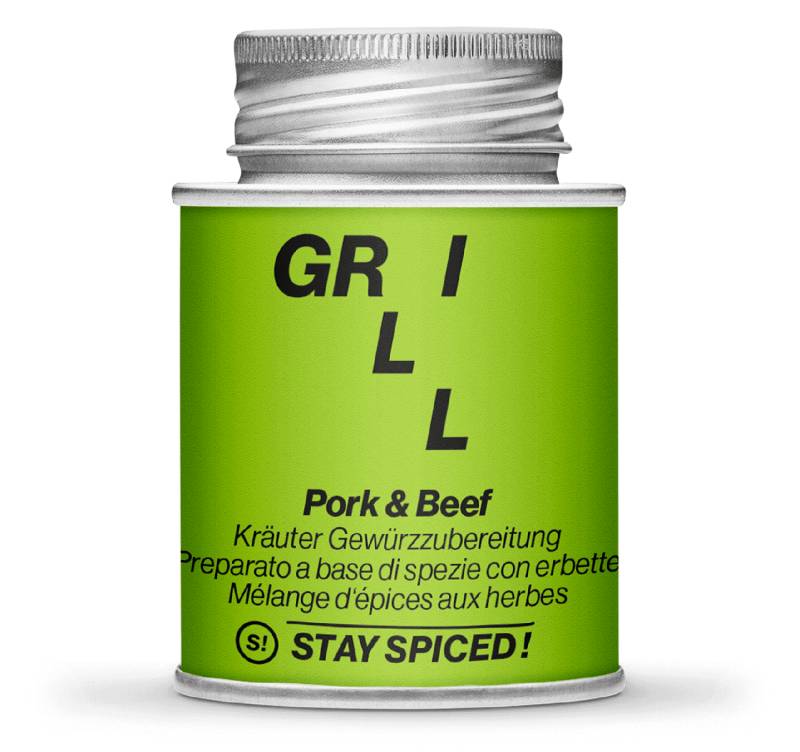 Pork & Beef - Kräuter Gewürzzubereitung 170ml Schraubdose