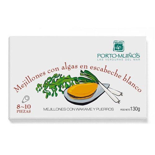 Porto Muinos Marinierte Miesmuscheln mit Lauchgemüse, 130g Porto Muinos Marinierte Miesmuscheln mit Lauchgemüse, 130g von Porto Muiños