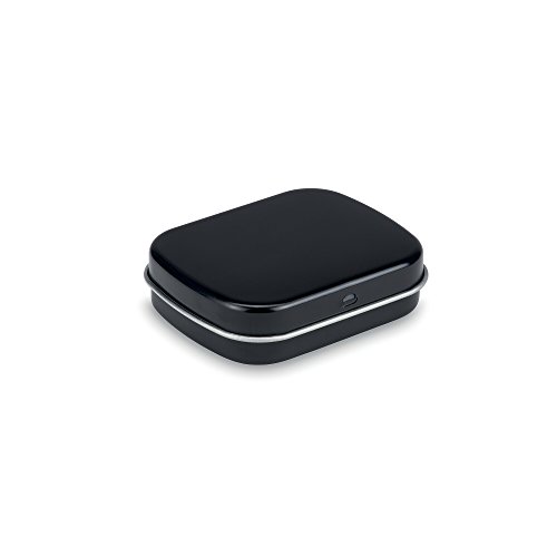 Praktische Dose mit Pfefferminz, schwarz Praktische Dose mit Pfefferminz, schwarz von PromotionGift
