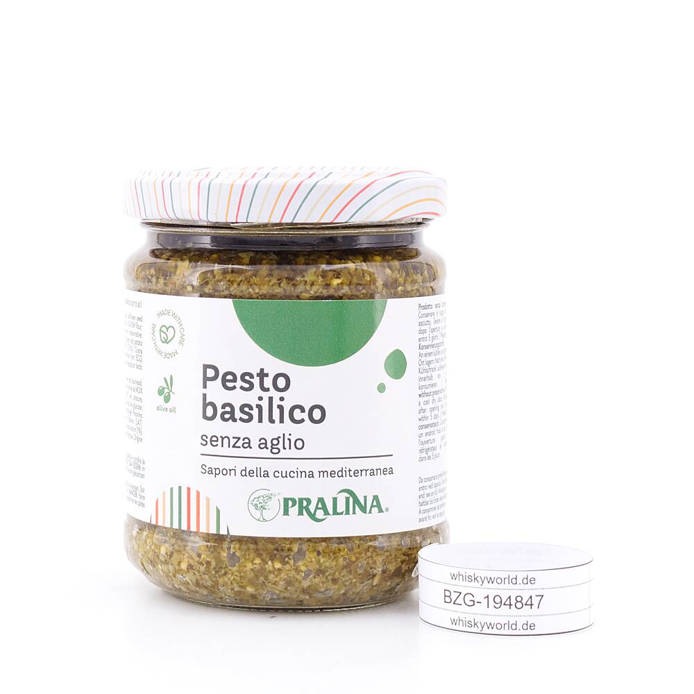 Pralina Pesto basilico Basilikumpesto ohne Knoblauch 180 g Pralina Pesto basilico Basilikumpesto ohne Knoblauch 180 g