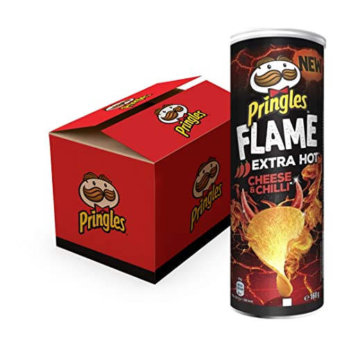 Pringles Flame Extra Hot Cheese and Chili Flavour 160gr - tray 9 stuks