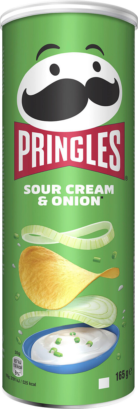 Pringles Sour Cream & Onion 165G Pringles Sour Cream & Onion 165G