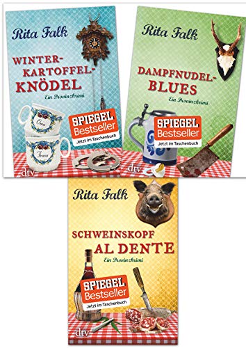 Provinzkrimis: Franz Eberhofer Winterkartoffelknödel, Dampfnudelblues und Schweinskopf al dente drei Fälle ( Band 1, 2 und 3) im Geschenk Set von Rita Falk