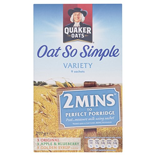 Quaker Oat So Simple Variety Pack Porridge Sachets, 9 x 33 g