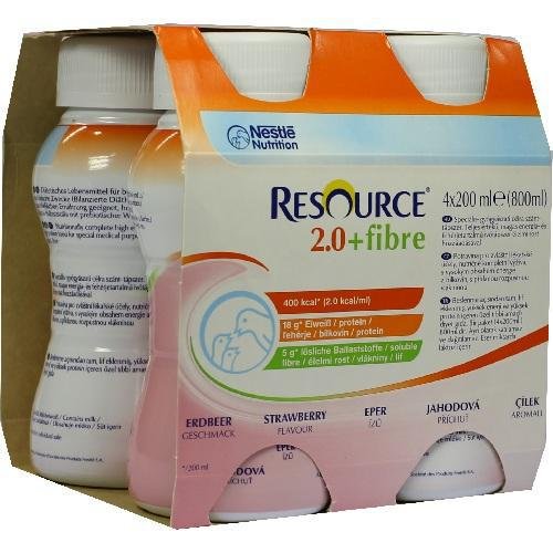 RESOURCE 2.0+fibre Erdbeere 4X200 ml RESOURCE 2.0+fibre Erdbeere 4X200 ml