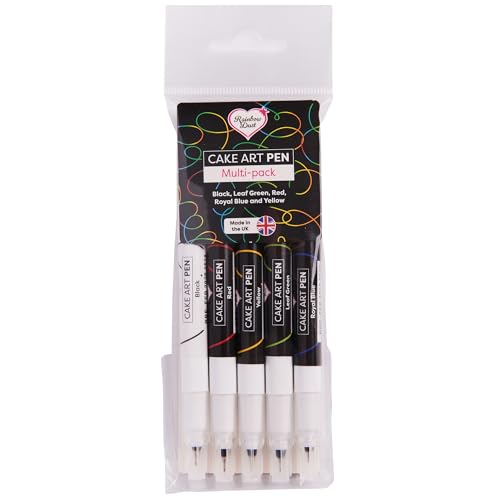 Rainbow Dust 5pk Double Tip Food Art Quick Dry Edible Colour Ink Cake Icing Pens Rainbow Dust 5pk Double Tip Food Art Quick Dry Edible Colour Ink Cake Icing Pens