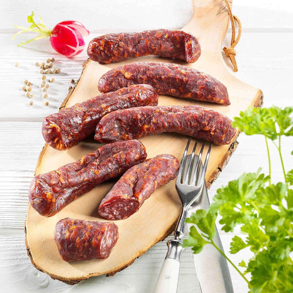 Rauchwurst vom Bunten Bentheimer Schwein mit Whisky Rauchwurst vom Bunten Bentheimer Schwein mit Whisky von Kalieber