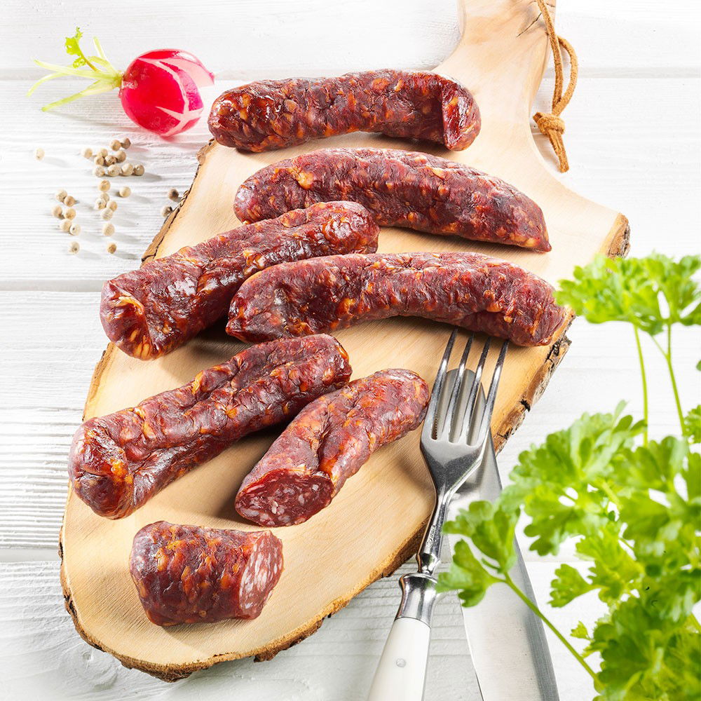 Rauchwurst vom Bunten Bentheimer Schwein mit Whisky von Kalieber