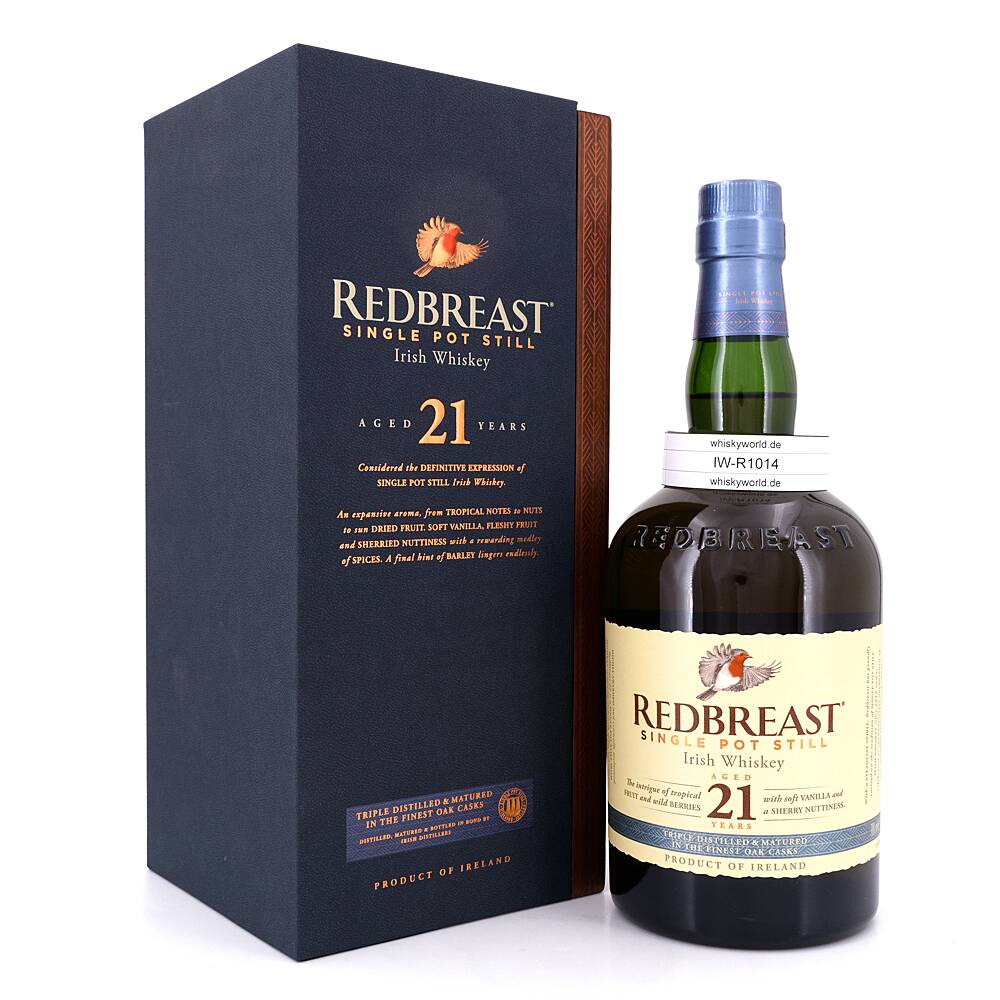 Redbreast 21 Jahre Single Pot Still Irish Whiskey 0,70 L/ 46.0% vol Redbreast 21 Jahre Single Pot Still Irish Whiskey 0,70 L/ 46.0% vol