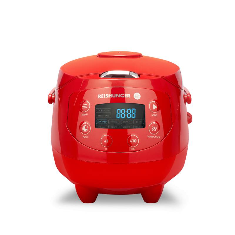 Reishunger Digitaler Mini Reiskocher (0,6l) | Rot