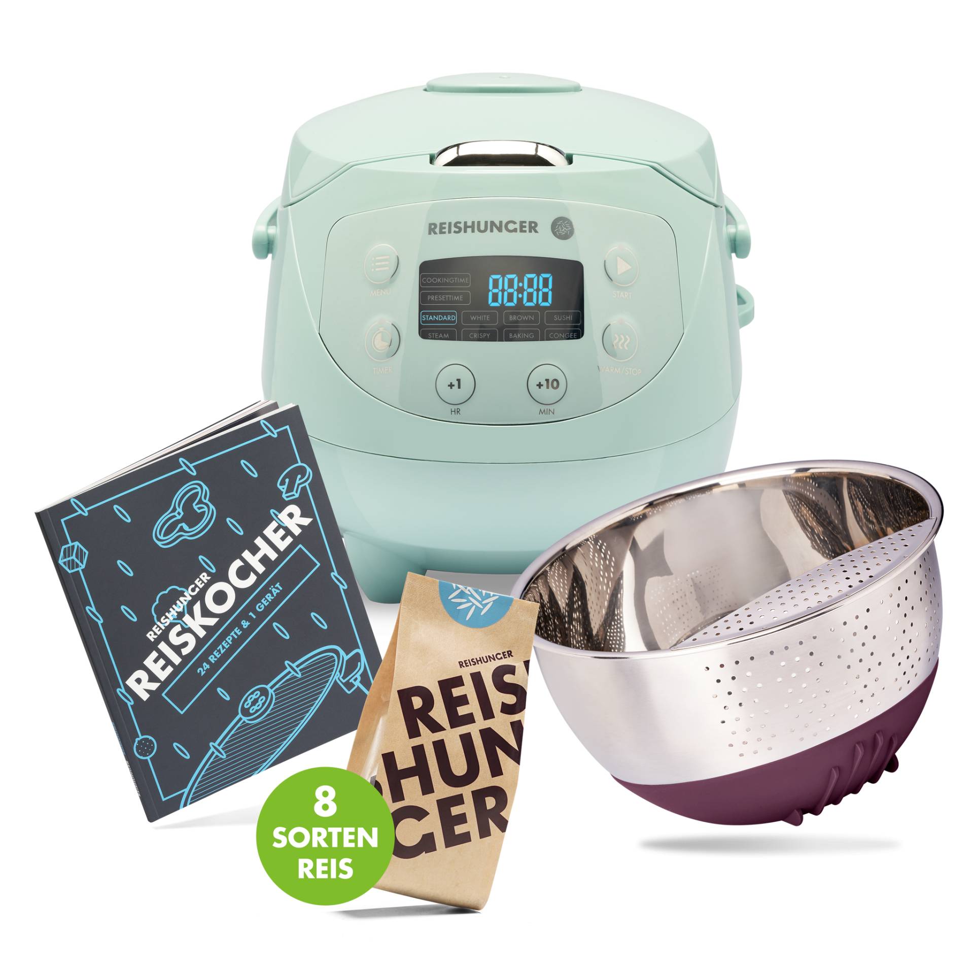 Reishunger Digitaler Mini Reiskocher Starter Set | Mint Reishunger Digitaler Mini Reiskocher Starter Set | Mint