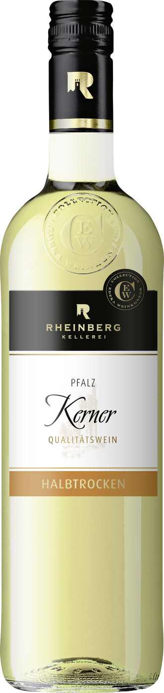 Rheinberg Kellerei Kerner halbtrocken 0,75L - Etikett verschmutzt/beschädigt Rheinberg Kellerei Kerner halbtrocken 0,75L - Etikett verschmutzt/beschädigt