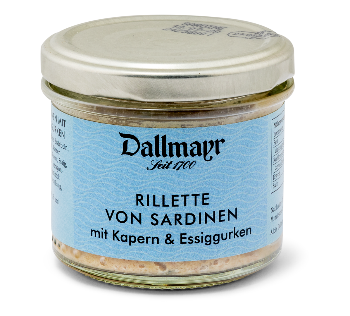 Rillette von Sardinen mit Kapern und Essiggurken Rillette von Sardinen mit Kapern und Essiggurken von Alois Dallmayr KG