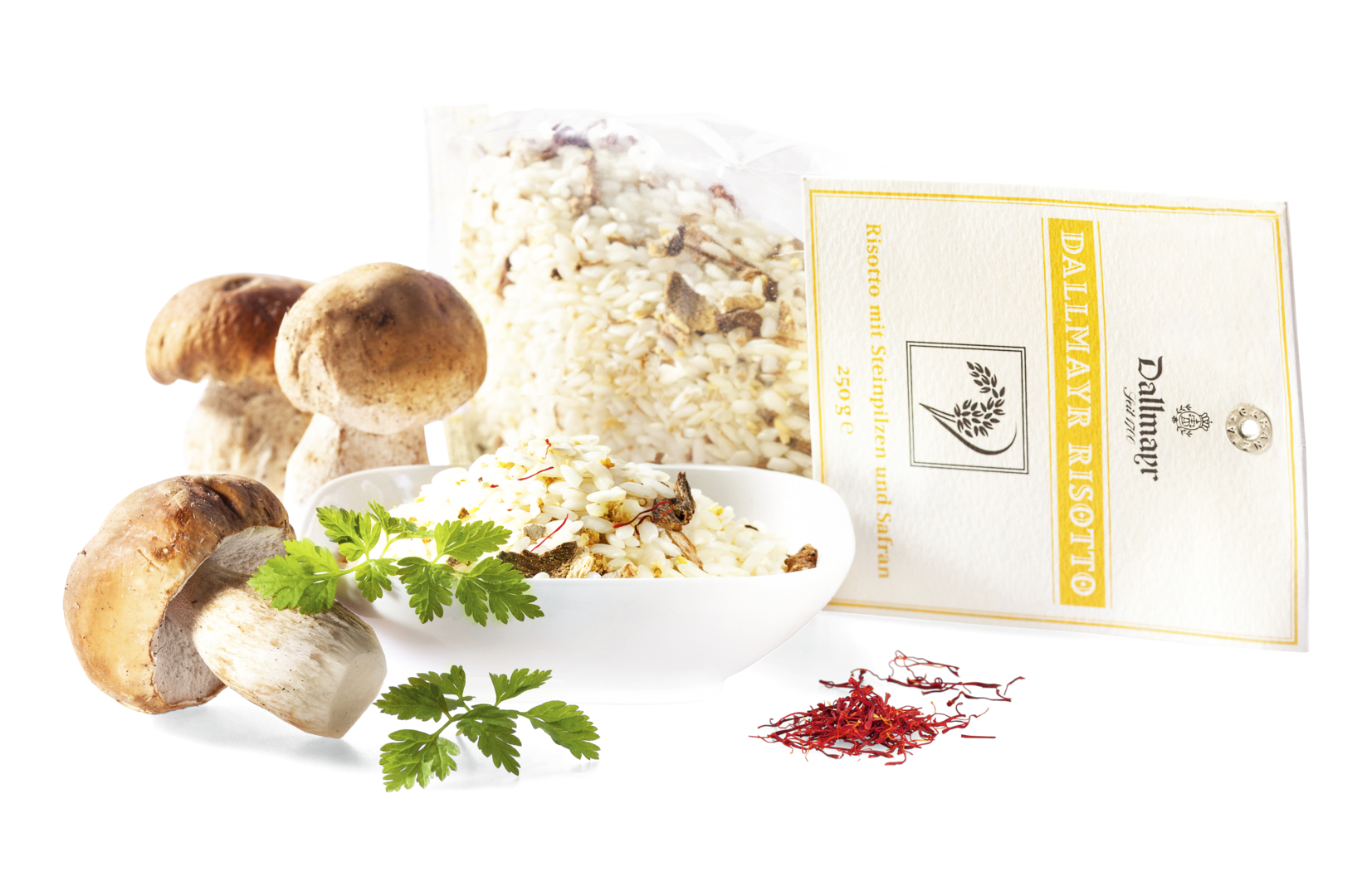 Risotto mit Steinpilzen und Safran Dallmayr Risotto mit Steinpilzen und Safran Dallmayr von Alois Dallmayr KG