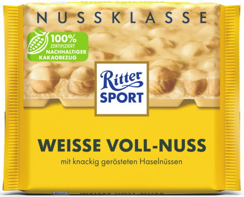Ritter Sport Nuss Klasse Weisse Voll-Nuss 100G