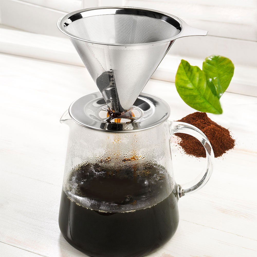 Pour-Over Edelstahl-Permanentfilter Pour-Over Edelstahl-Permanentfilter von Trendglas Jena