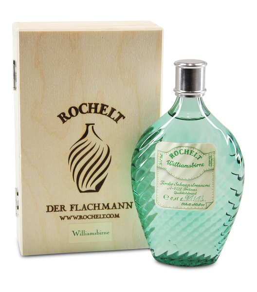 Rochelt Williamsbirne Glasflachmann von Brennerei Rochelt GmbH