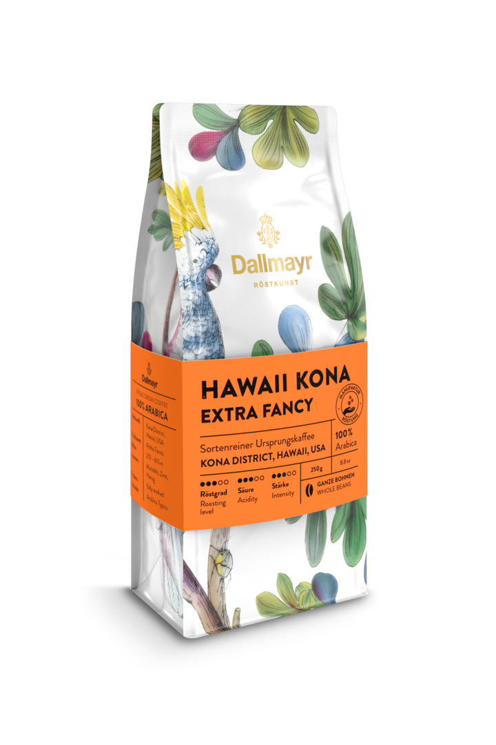 Röstkunst Hawaii Kona Extra Fancy 250g ganze Bohne von Alois Dallmayr Kaffee OHG
