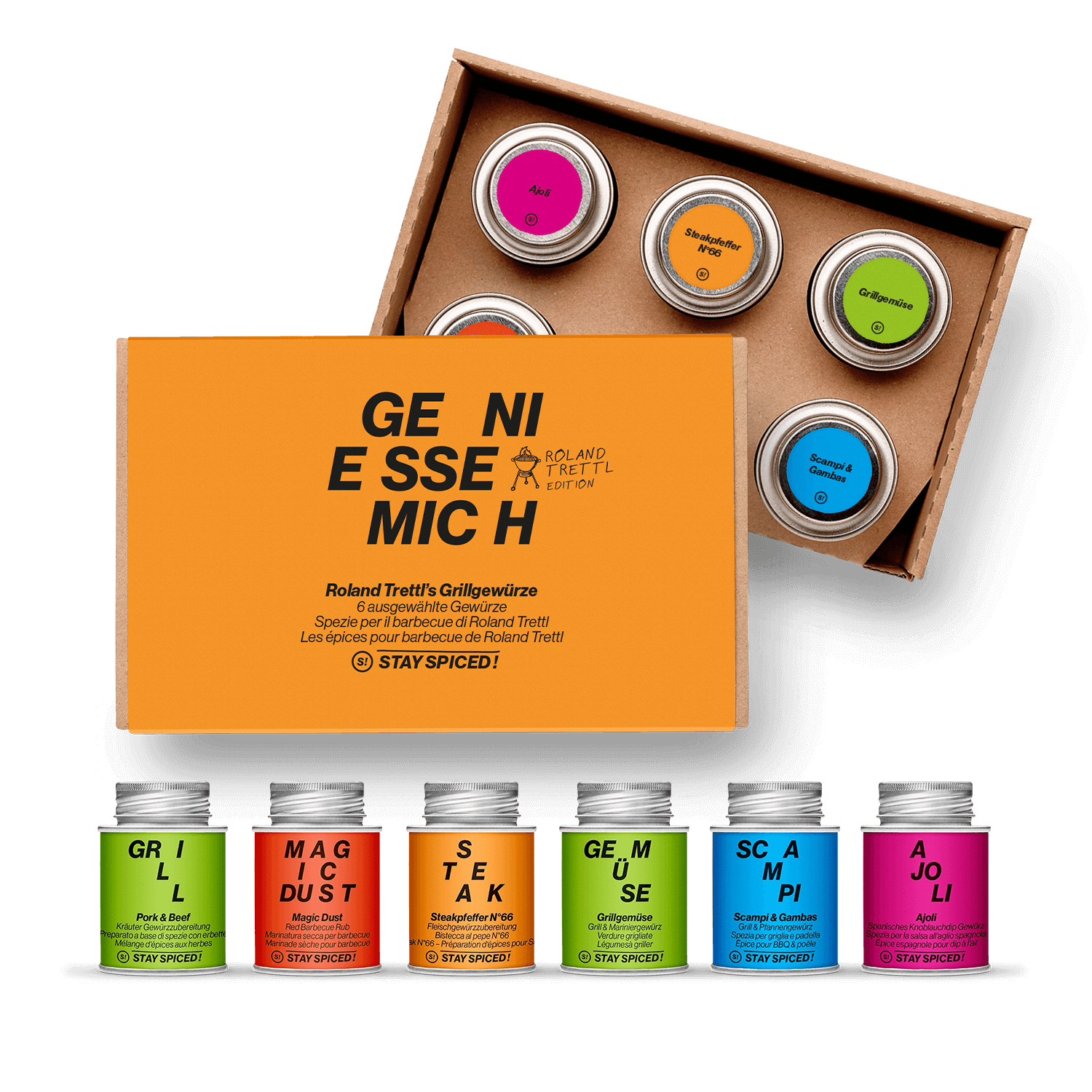 Roland Trettl GRILL | Gewürze Set | 6er Geschenkbox Roland Trettl GRILL | Gewürze Set | 6er Geschenkbox
