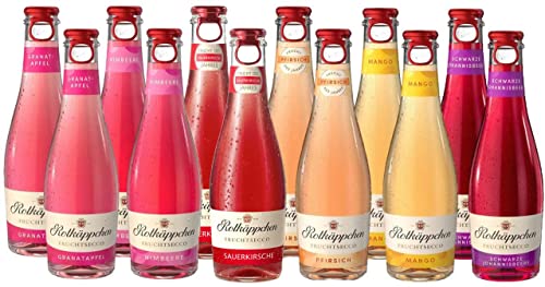 Rotkäppchen Fruchtsecco Set Himbeere, Granatapfel, Holunderblüte, Pfirsich, Mango, Schwarze Johannisbeere (12 x 0,2l) von Rotkäppchen