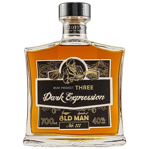 Old Man | Rum Project Three | Dark Expression | 700 ml | 40% Vol. | Aromen von Röst-Kaffee & dunkler Schokolade | Leichte Leder- & Tabaknoten | Rum des Jahres 2019 von Spirits of Old Man