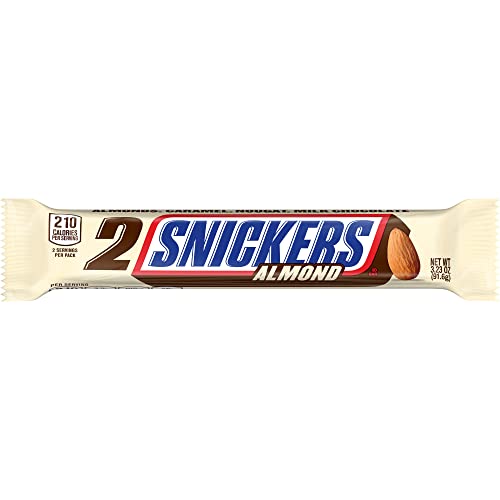 SNICKERS Almond Sharing Size Chocolate Candy Bars 3.23-Ounce Bar 24-Count Box SNICKERS Almond Sharing Size Chocolate Candy Bars 3.23-Ounce Bar 24-Count Box