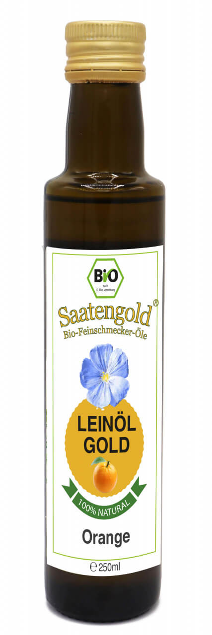 Saatengold-Bio-Feinschmecker-?le "Lein?l Orange" 250ml