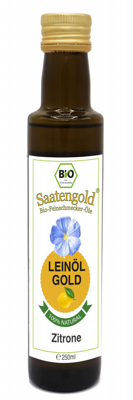 Saatengold-Bio-Feinschmecker-?le "Lein?l Zitrone" 250ml