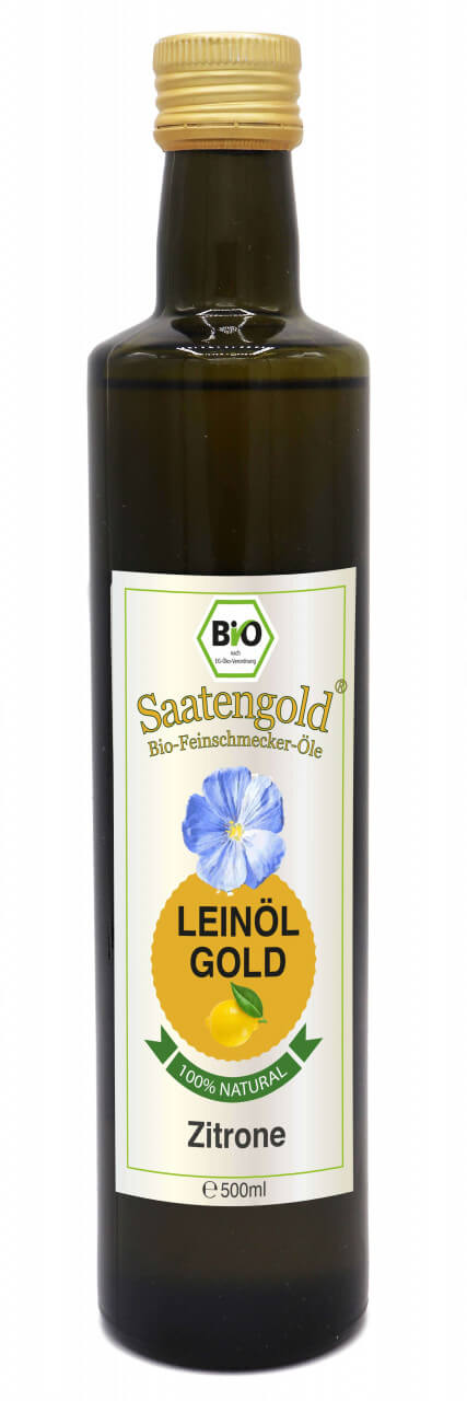 Saatengold-Bio-Feinschmecker-?le "Lein?l Zitrone" 500ml