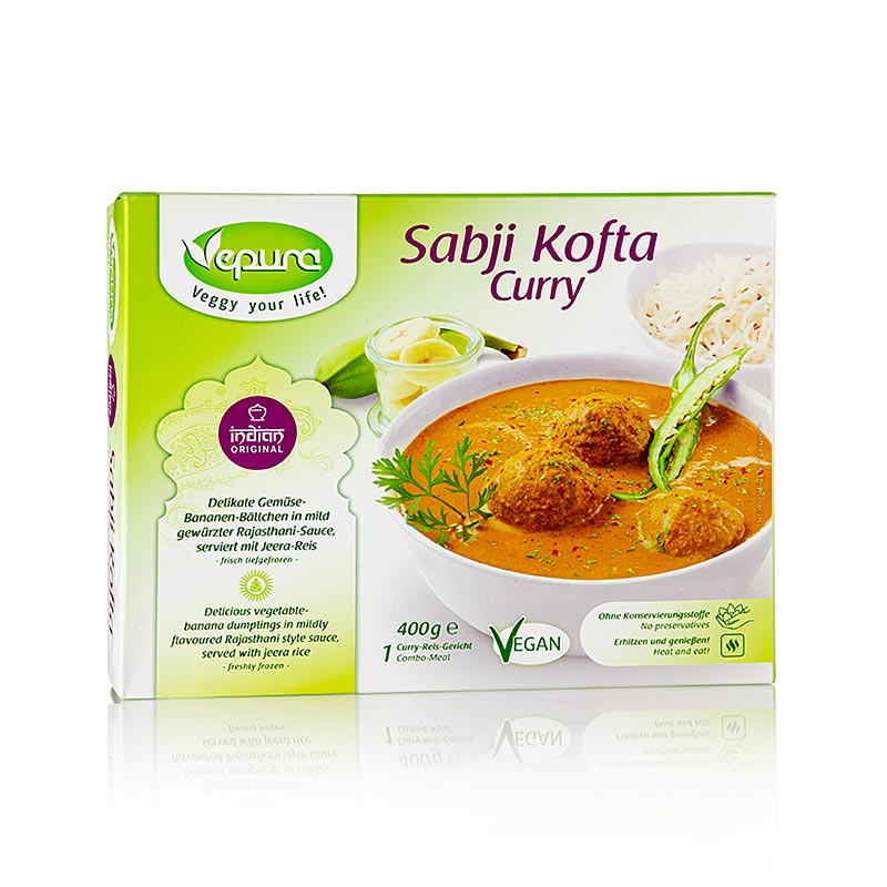 Sabji Kofta Curry - Gemüse-Bananen Bällchen, Rajasthani Sauce, Jeera Reis TK, 400 g