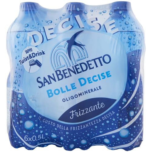 San Benedetto: Sparkling Wasser 16,9 Flüssigunze (500 ml) Flaschen (6 Stück) [Italienische Import] von San Benedetto