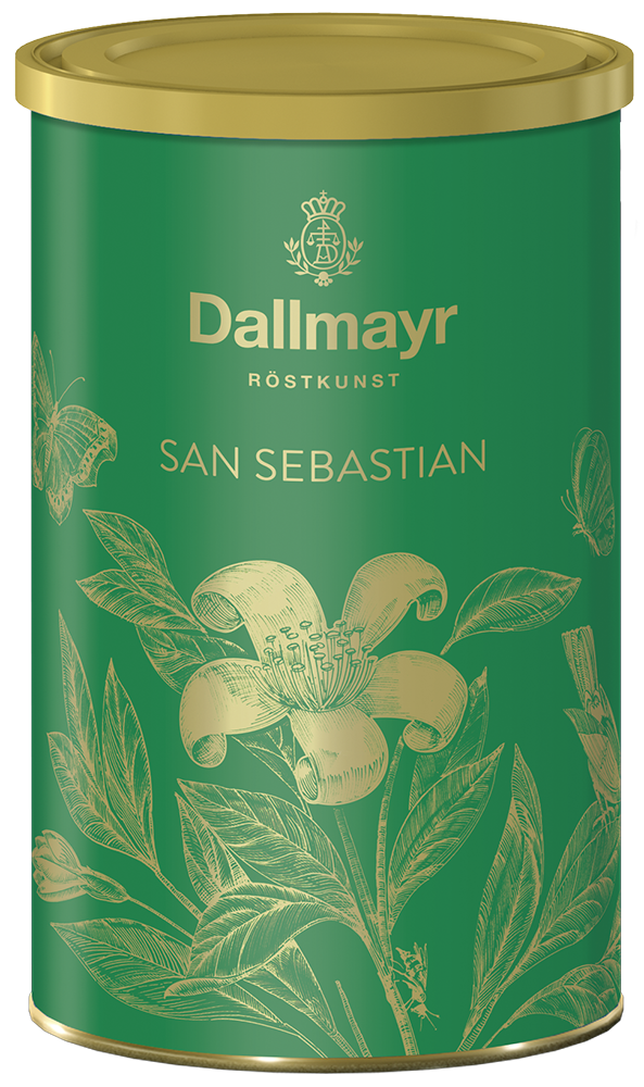 San Sebastian Dose grün gemahlen von Alois Dallmayr Kaffee OHG