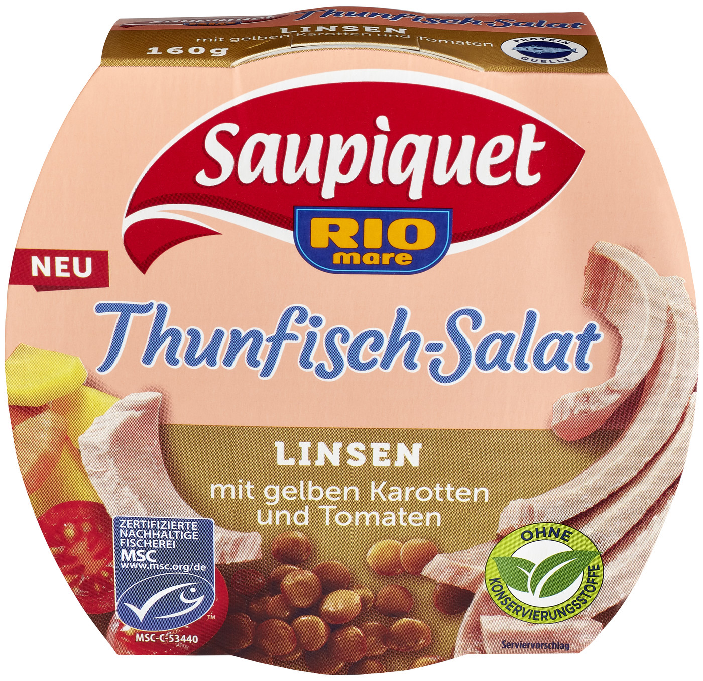 Saupiquet Thunfisch-Salat Linsen 160G Saupiquet Thunfisch-Salat Linsen 160G