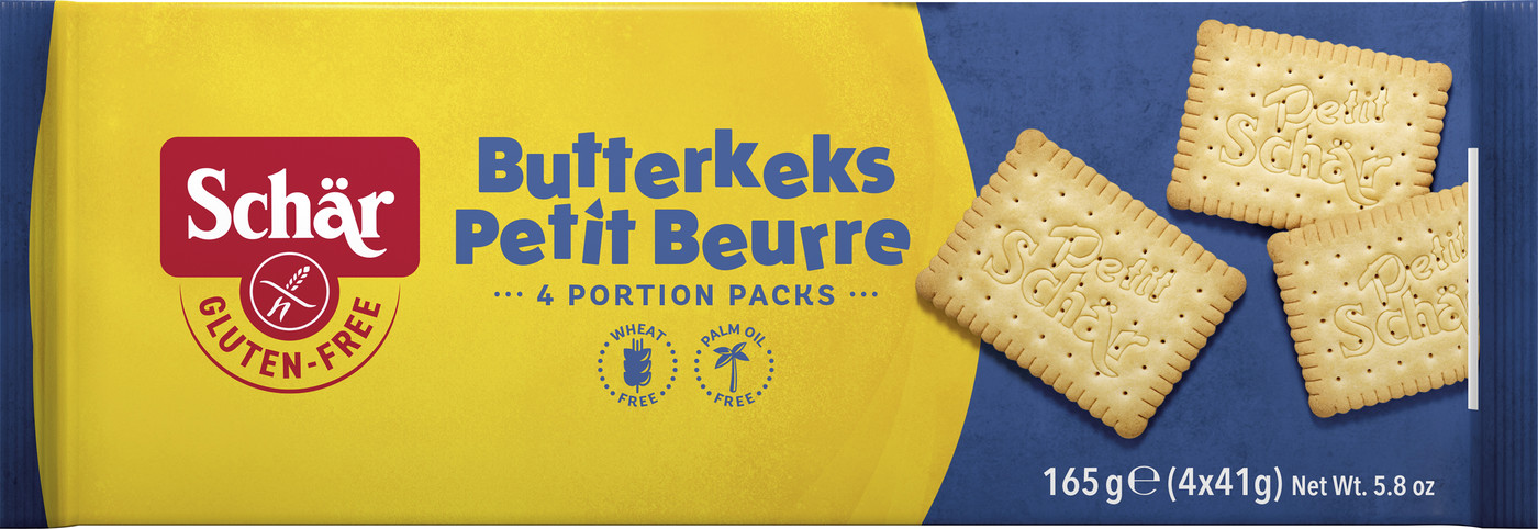 Schär Butterkeks Petit Beurre 165G Schär Butterkeks Petit Beurre 165G