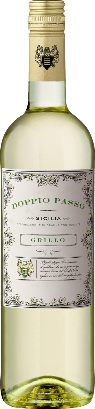 Doppio Passo Grillo Sicilia DOC 0,75L - Etikett verschmutzt/beschädigt