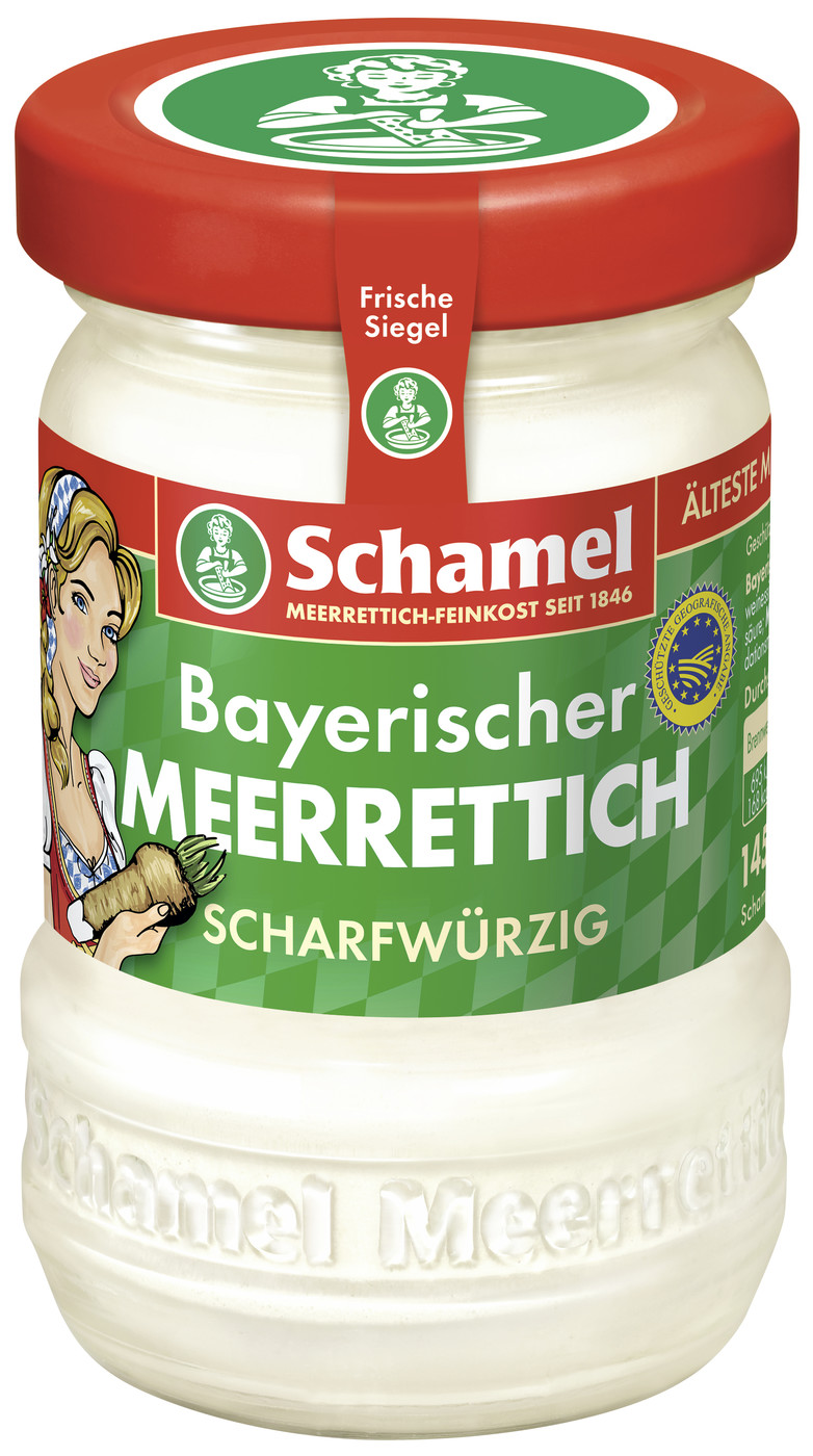 Schamel Bayerischer Meerrettich scharfwürzig 145G Schamel Bayerischer Meerrettich scharfwürzig 145G