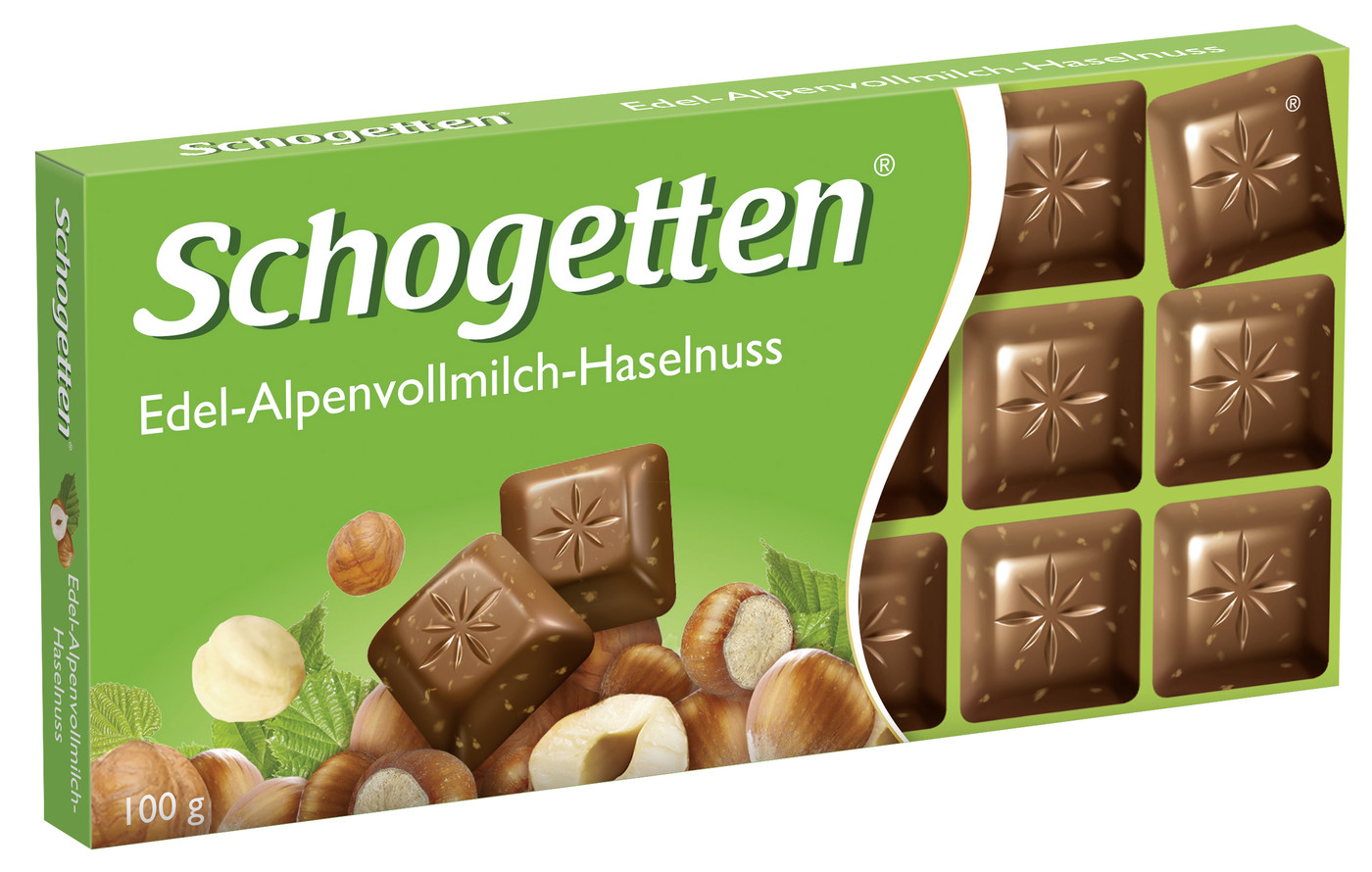 Schogetten Edel-Alpenvollmilch-Haselnuss 100G