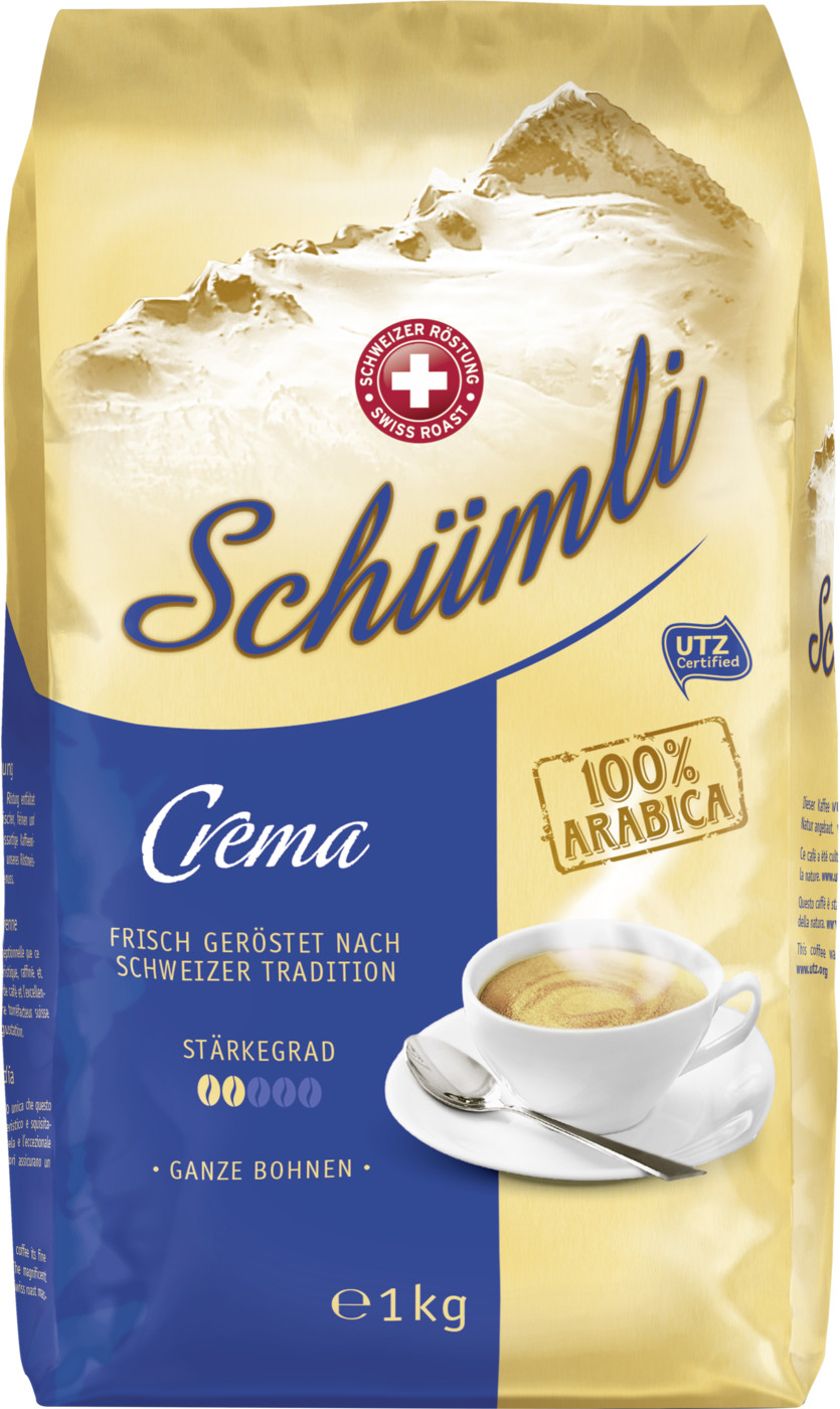 Schümli Crema Kaffee ganze Bohnen 1KG