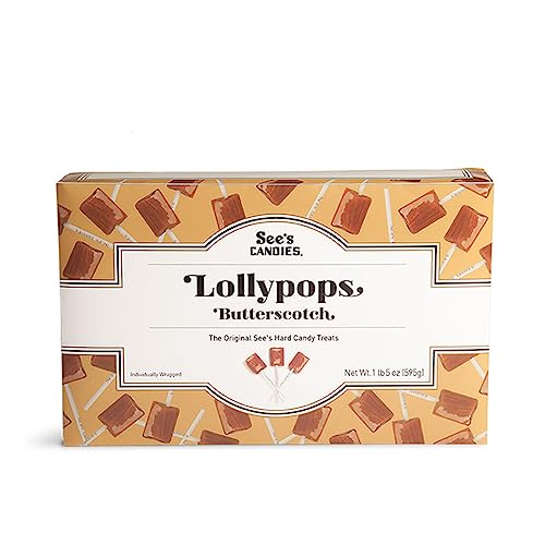 See's Candies 1 lb. 5 oz. Butterscotch Lollypops by Sees Candies, Inc. [Foods]