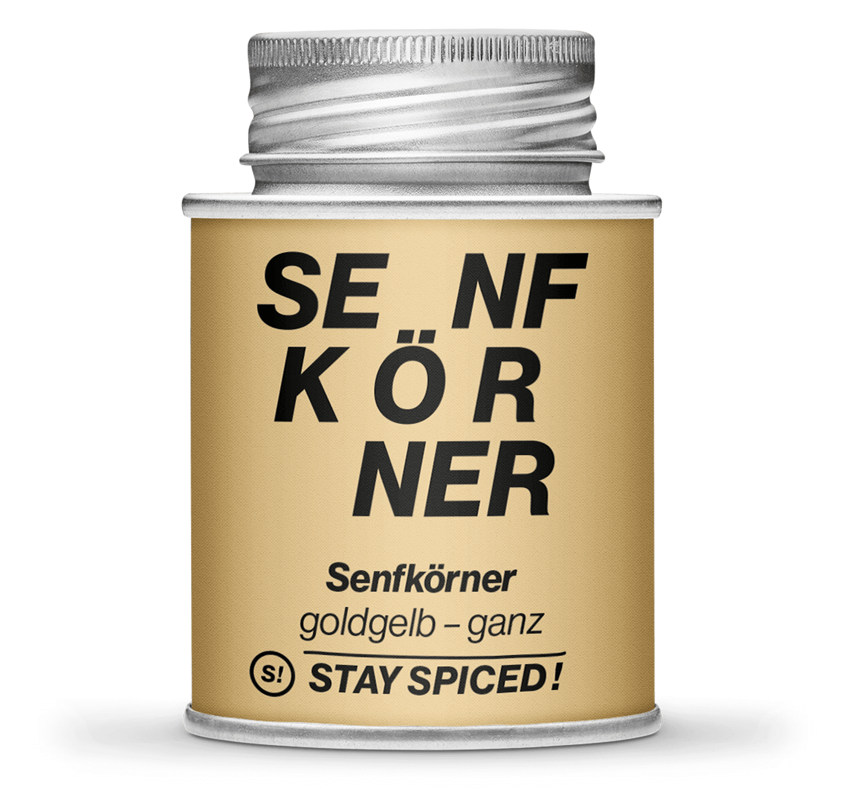 Senfkörner goldgelb ganz, 170ml Schraubdose