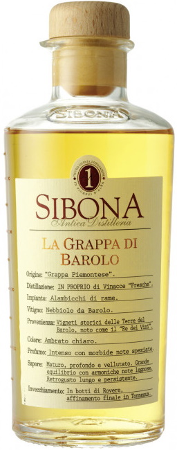 Sibona Grappa di Barolo 0,5L Sibona Grappa di Barolo 0,5L