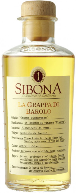 Sibona Grappa di Barolo 0,5L