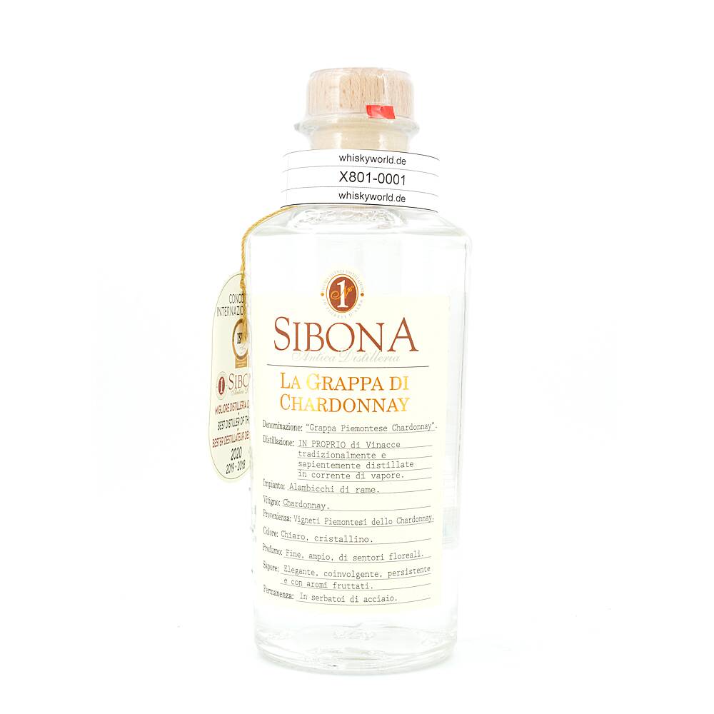 Sibona La Grappa Di Chardonnay Grappa Piemontese 0,50 L/ 40.0% vol