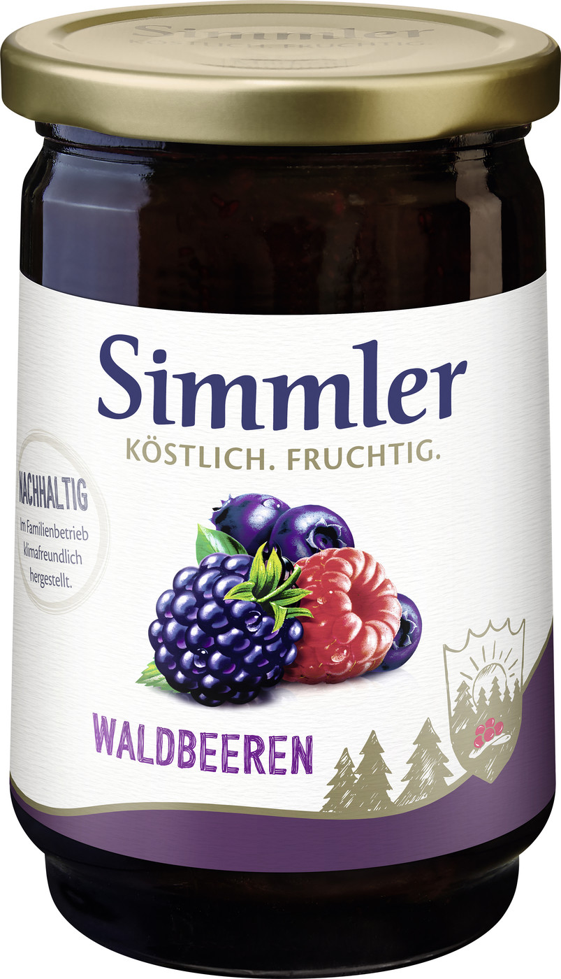Simmler Konfitüre EXTRA Waldbeeren 450G Simmler Konfitüre EXTRA Waldbeeren 450G