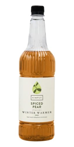 Simply Spiced Pear Winter Warmer Sirup, Vegan & Nussfreier Aromatisierter Sirup für Heißgetränke (1 Liter) Simply Spiced Pear Winter Warmer Sirup, Vegan & Nussfreier Aromatisierter Sirup für Heißgetränke (1 Liter) von Simply